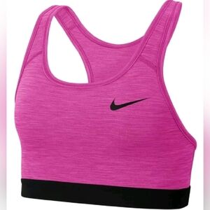 NIKE Swoosh Sports Bra Pink black size Large